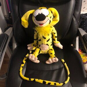 *RARE* Vtg JUMBO Marsupilami Soft Plush 42cm-Sit 95cm-Tail Franco Belgian Comic